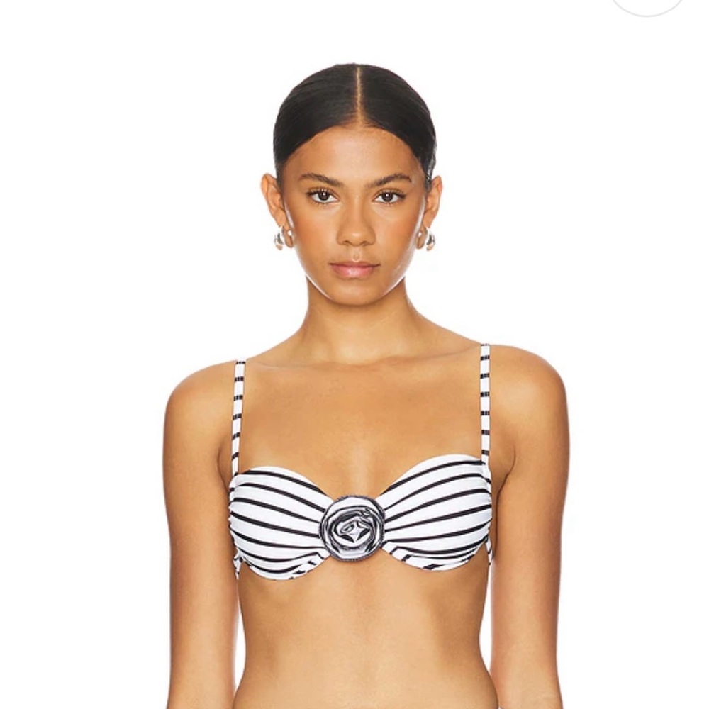 LIONESS Lucky Top In Porcelain Stripe
